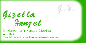 gizella hanzel business card